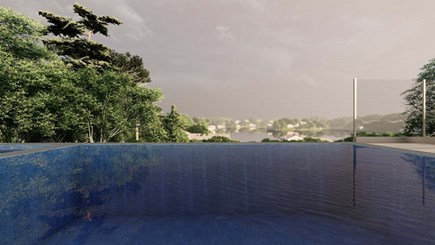 Chatham Cape Cod vacation rental - Rendering of pool over looking at Nantucket Sound