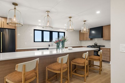 Chatham Cape Cod vacation rental - 16 foot kitchen island with upgraded Zline appliances