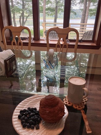 East Harwich Cape Cod vacation rental - Expansive pond views from dining room