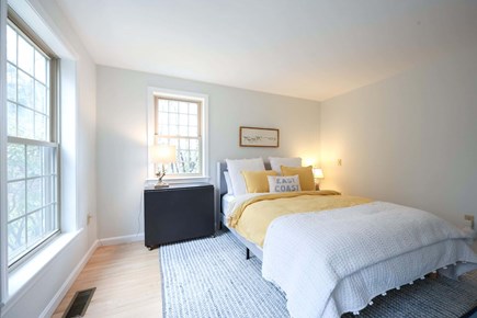 Yarmouth Port Cape Cod vacation rental - Queen guest room with coastal décor and comfy bedding
