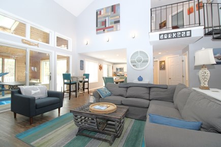 Chatham Cape Cod vacation rental - family room showing pool access