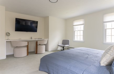 Mashpee Cape Cod vacation rental - Work desk and TV in master bedroom
