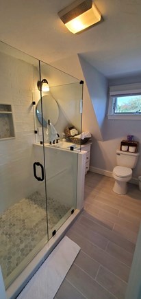 E. Sandwich Beach Cape Cod vacation rental - Primary bedroom bathroom with large walk-in shower