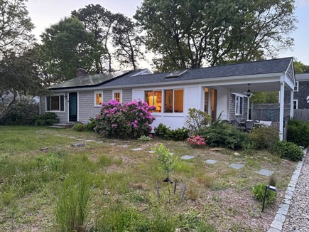South Yarmouth Cape Cod vacation rental - Front Yard with beginnings of native plantings garden