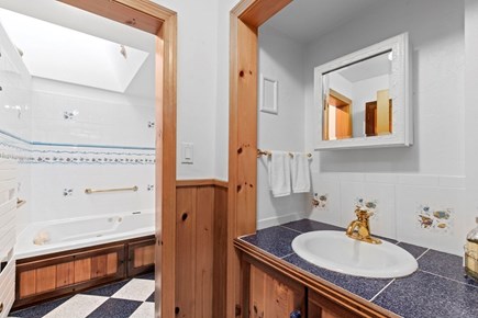 Onset Heights MA vacation rental - Full Bath with Skylit Jacuzzi Tub