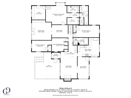 Onset Heights MA vacation rental - First Floor Plan