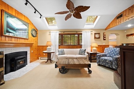 Onset Heights MA vacation rental - Living Room with Gas Fireplace