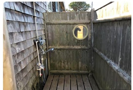 Dennis Cape Cod vacation rental - Magnificent outdoor shower. Extra nice in the dark.