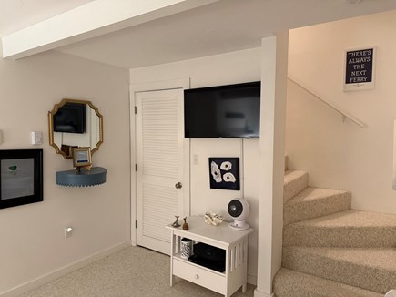 Harwich Cape Cod vacation rental - Living room and stairs to second floor