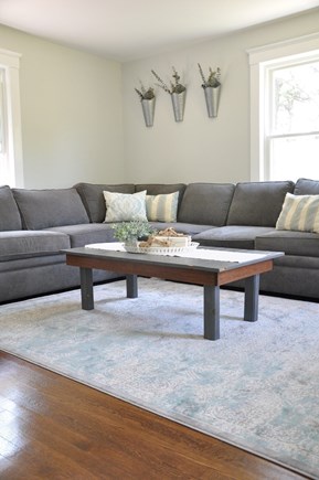 Bourne Cape Cod vacation rental - Living Room Queen Sleeper Sofa and 2 Chairs