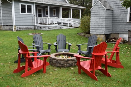 Bourne Cape Cod vacation rental - Fire pit overlooking the pond