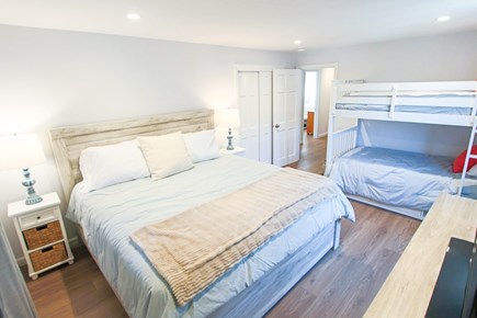 Truro Cape Cod vacation rental - Bedroom with King & 2 Twins (Bunk Beds) - 1st Floor