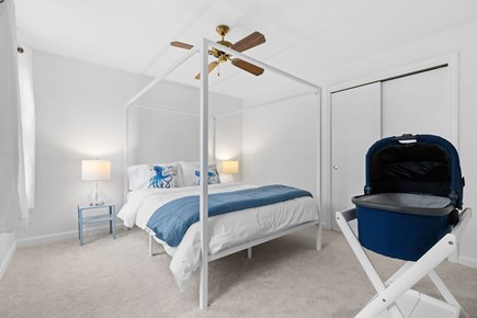 Chatham Cape Cod vacation rental - Queen bed with hotel quality linens, Uppababy bassinet + stand.