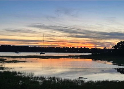 Falmouth Cape Cod vacation rental - Great Pond Sunset (end of street) small beach to launch kayaks
