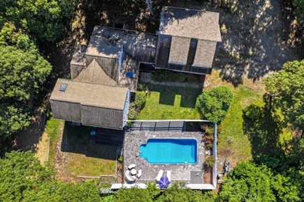 Eastham Cape Cod vacation rental - Aerial view with pool located in Eastham, Cape Cod