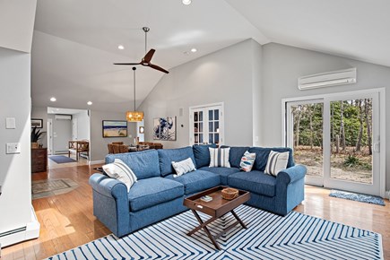 Eastham Cape Cod vacation rental - Open layout sitting area with picture framed 55