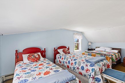 Dennis Cape Cod vacation rental - Upstairs bedroom with two twin beds and a full bed