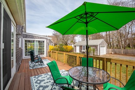 Dennis Cape Cod vacation rental - Bask in the sun or relax in the shade of the umbrella on the deck