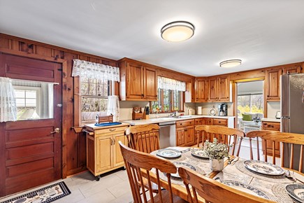 Dennis Cape Cod vacation rental - Spacious eat in kitchen with a dining table for six