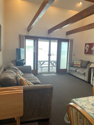 Dennis Cape Cod vacation rental - Living room and slider to back deck