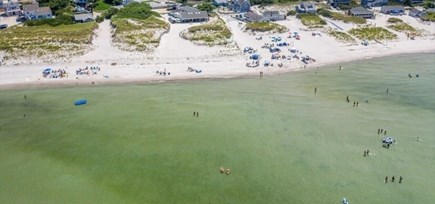 Dennis Cape Cod vacation rental - Aerial view of quiet private beach