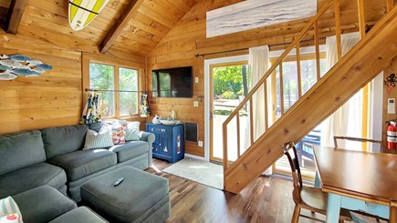 Wellfleet Cape Cod vacation rental - Stairs lead from the living area to the open loft above