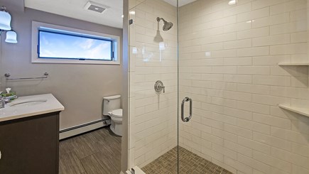 Wellfleet Cape Cod vacation rental - Lower level king bedroom ensuite bathroom with shower