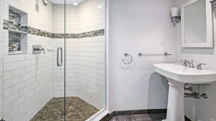 Wellfleet Cape Cod vacation rental - Lower level queen bedroom ensuite bathroom with shower