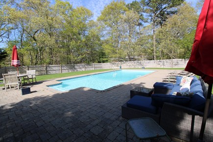 Dennis Cape Cod vacation rental - Overview of pool and outdoor sofa