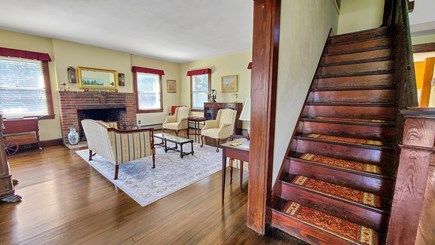 Falmouth Cape Cod vacation rental - Living room/stairway