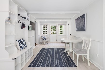 Yarmouth, Bass River - Blue Rock Landing Cape Cod vacation rental - Breezeway with TV.  Adjacent to bathroom with shower.