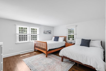 Yarmouth, Bass River - Blue Rock Landing Cape Cod vacation rental - Front Bedroom w/ Queen and a Double Bed.  TV is over the dresser.