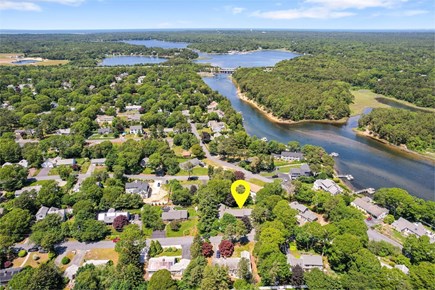 Yarmouth, Bass River - Blue Rock Landing Cape Cod vacation rental - Bass River Upstream, viewing Cape Cod Rail Trail & Follins Pond.
