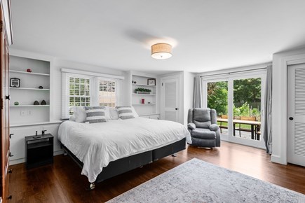 Yarmouth, Bass River - Blue Rock Landing Cape Cod vacation rental - Main Bedroom with King Bed, Recliner and TV.