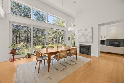 Truro Cape Cod vacation rental - Bright Dining Area With Propane Fireplace