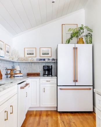 Harwich Cape Cod vacation rental - Large open kitchen w/Cafe appliances & Carrera marble counters
