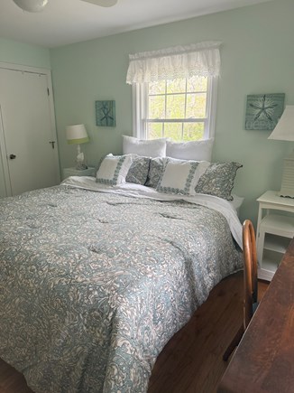 Falmouth, New Silver Beach Cape Cod vacation rental - Brand new King bed and bedding & desk/computer monitor.