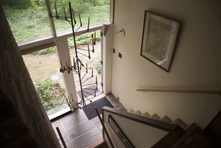 Woods Hole Cape Cod vacation rental - Entry way, and split staircase from 1st to 2nd floor