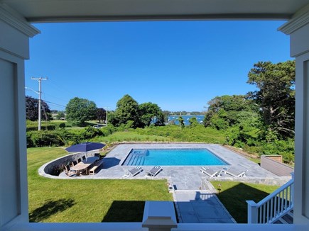 Chatham, Fox Point Cape Cod vacation rental - Large, heated saltwater swimming pool,  plenty of seating also!