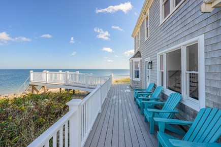 East Sandwich Cape Cod vacation rental - Deck leading to the stairs to access the beach