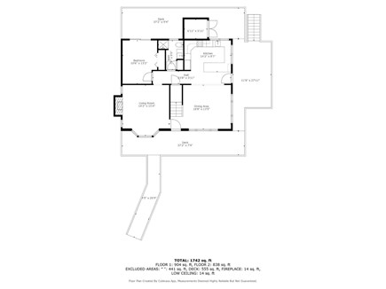 East Sandwich Cape Cod vacation rental - 1st floor plan