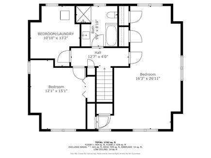 East Sandwich Cape Cod vacation rental - 2nd floor plan