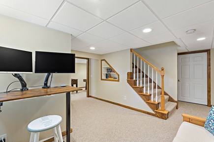 Brewster Cape Cod vacation rental - Finished basement with work from home desk