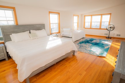Dennisport Cape Cod vacation rental - 2nd floor master bedroom with King size bed and twin/twin trundle