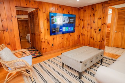 Dennisport Cape Cod vacation rental - Large 75 inch TV for relaxing movie nights