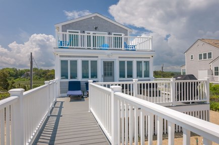 East Sandwich Cape Cod vacation rental - View from the private stairway leading to the beach/ocean.