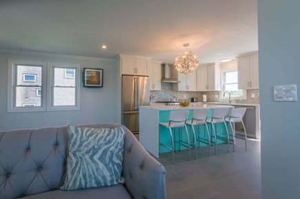 East Sandwich Cape Cod vacation rental - Open concept kitchen into the living room for family gatherings.