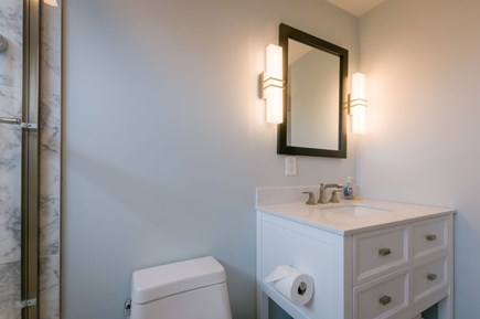 East Sandwich Cape Cod vacation rental - Bathroom Two - Shower/tub combo - second floor.