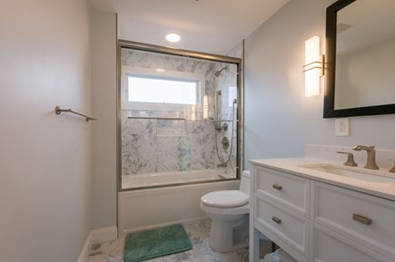 East Sandwich Cape Cod vacation rental - Bathroom Two - Shower/tub combo - second floor.
