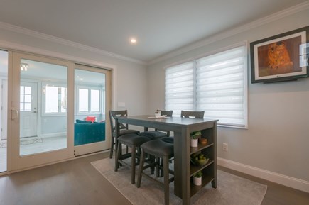 East Sandwich Cape Cod vacation rental - Dining area with seating for five guests.